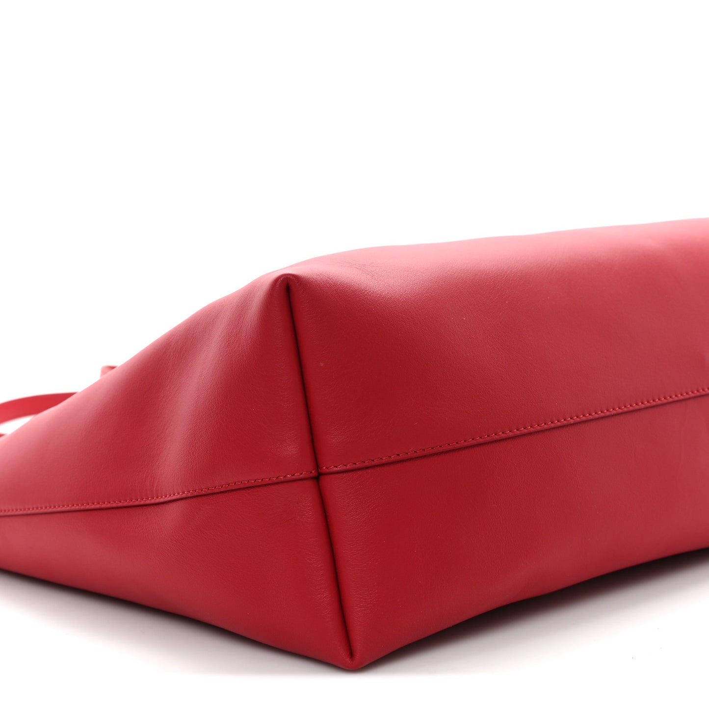 Calfskin Perforated Logo Tote Red