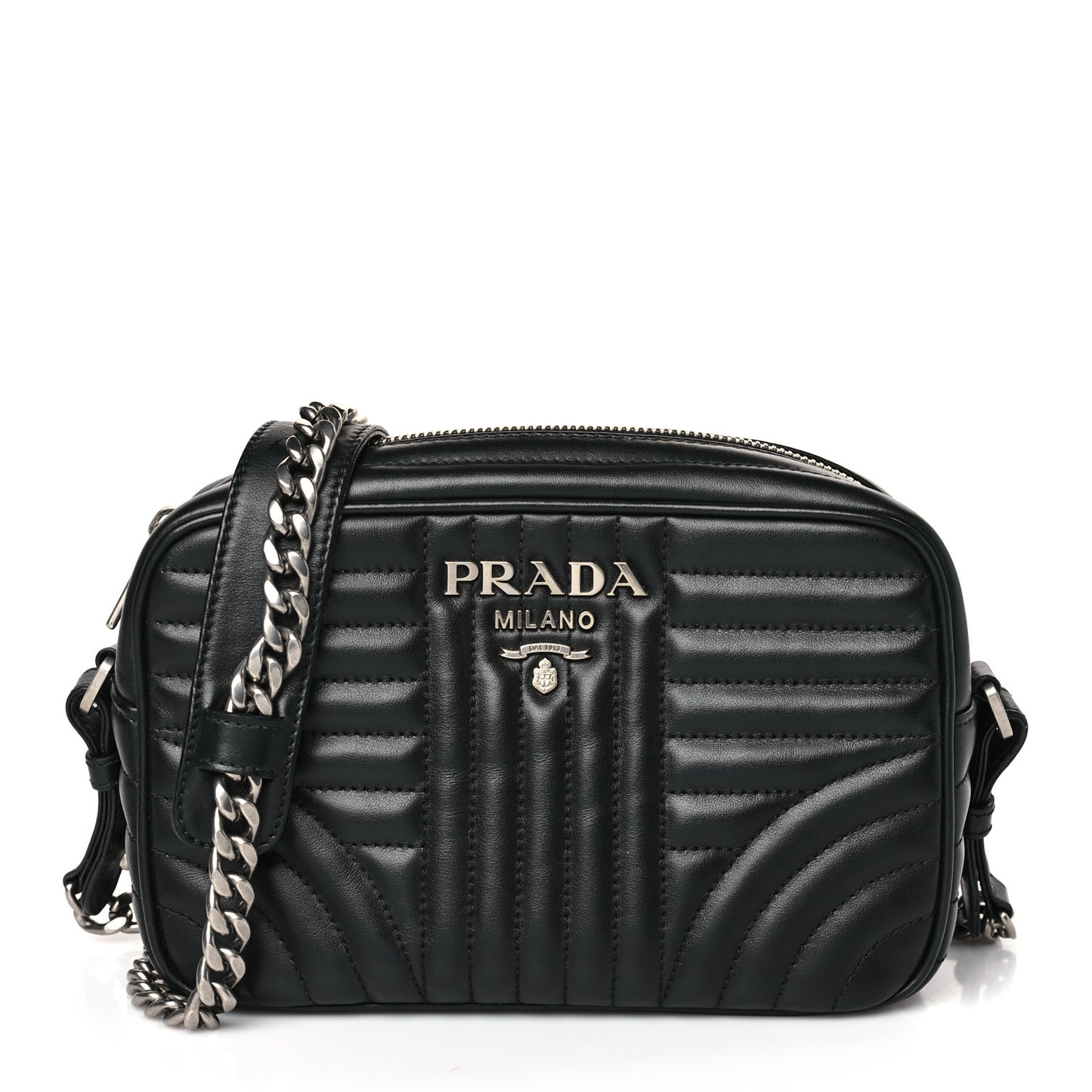 Soft Calfskin Diagramme Camera Bag Black