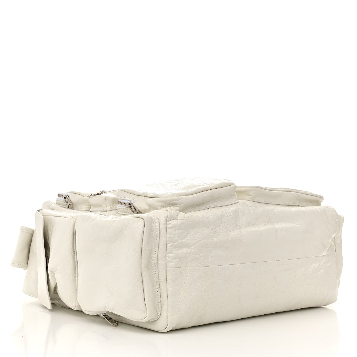 Agneau Arena Superbusy Large Sling Zip Shoulder Bag Optic White