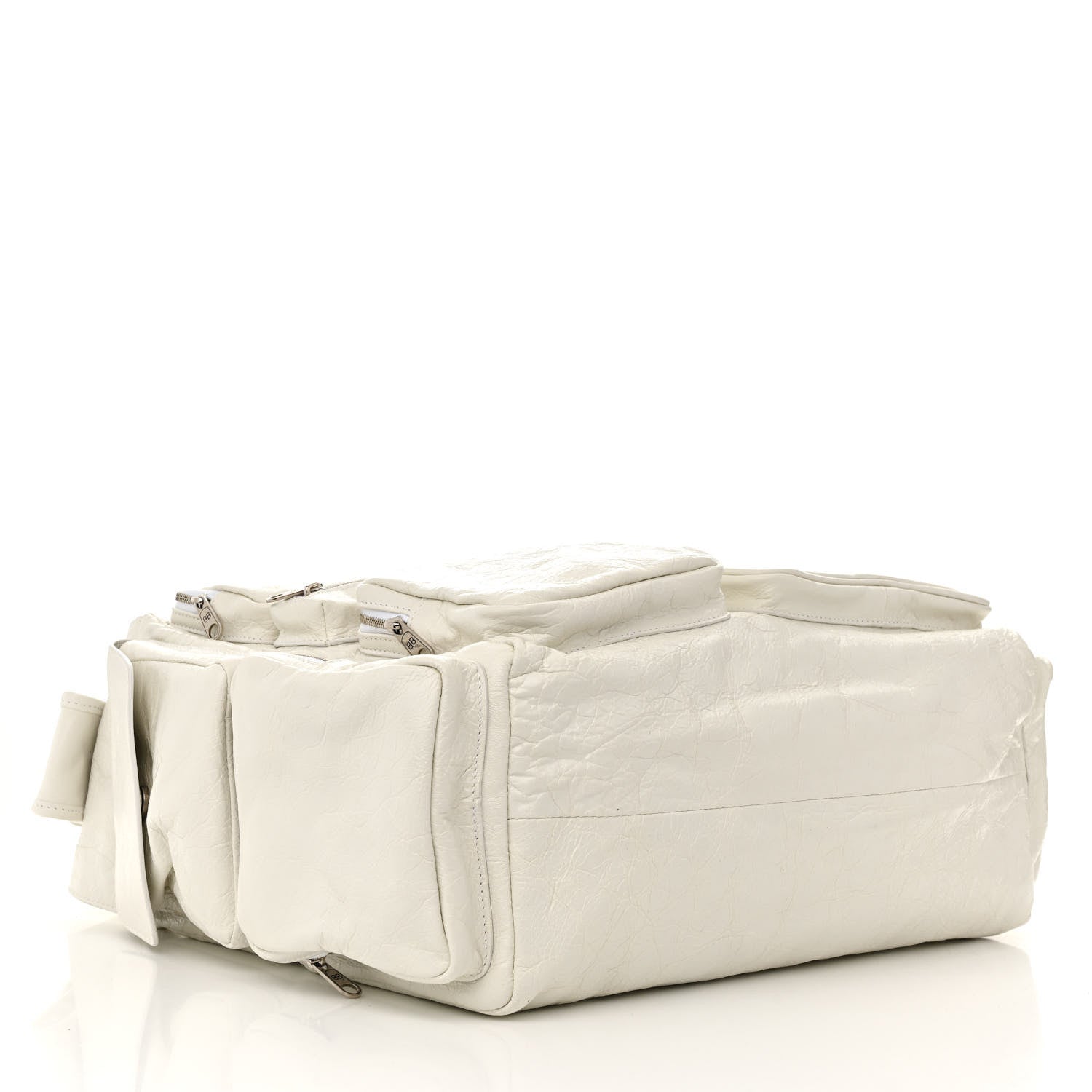 Balenciaga Agneau Arena Superbusy Large Sling Zip Shoulder Bag Optic White 4 of 9