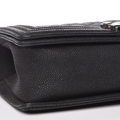 Chanel Iridescent Caviar Quilted Medium Boy Flap Black 9 of 11