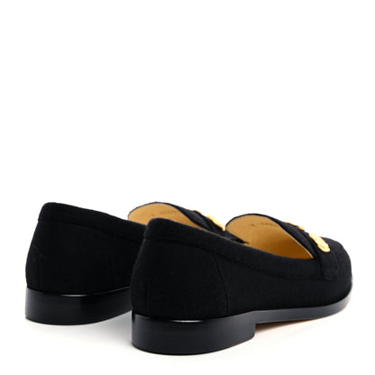 Chanel Tweed Medallion Loafers 39 Black 4 of 8