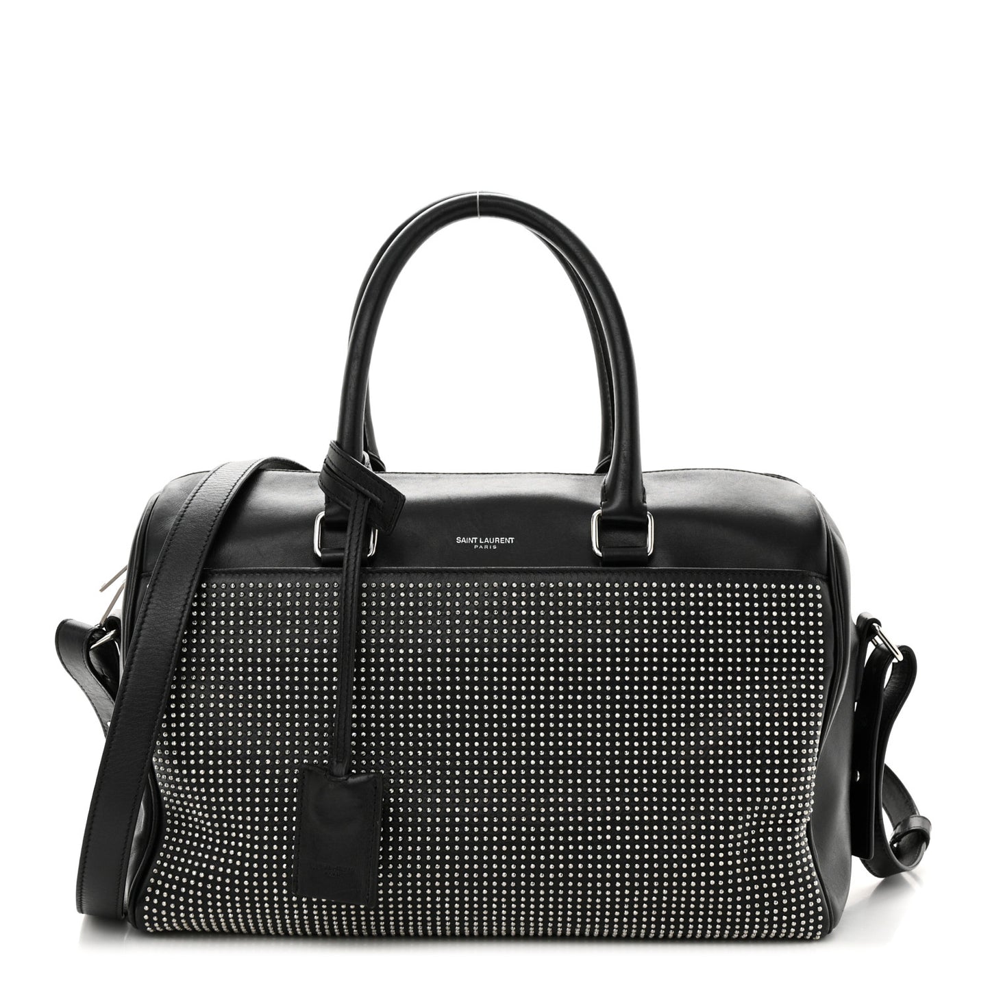 Calfskin Studded Classic Duffle 6 Black