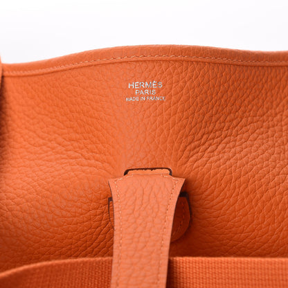 Hermes Taurillon Clemence Evelyne III GM Orange 6 of 9