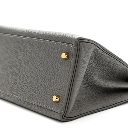 Hermes Togo Kelly Retourne 28 Gris Meyer 10 of 11