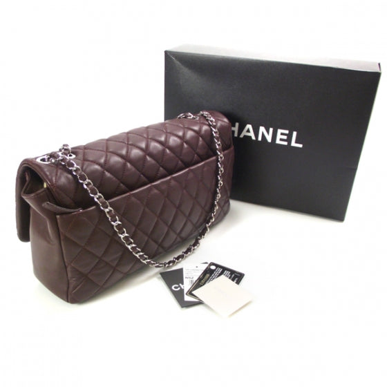 Lambskin Coco Rain Flap Bordeaux