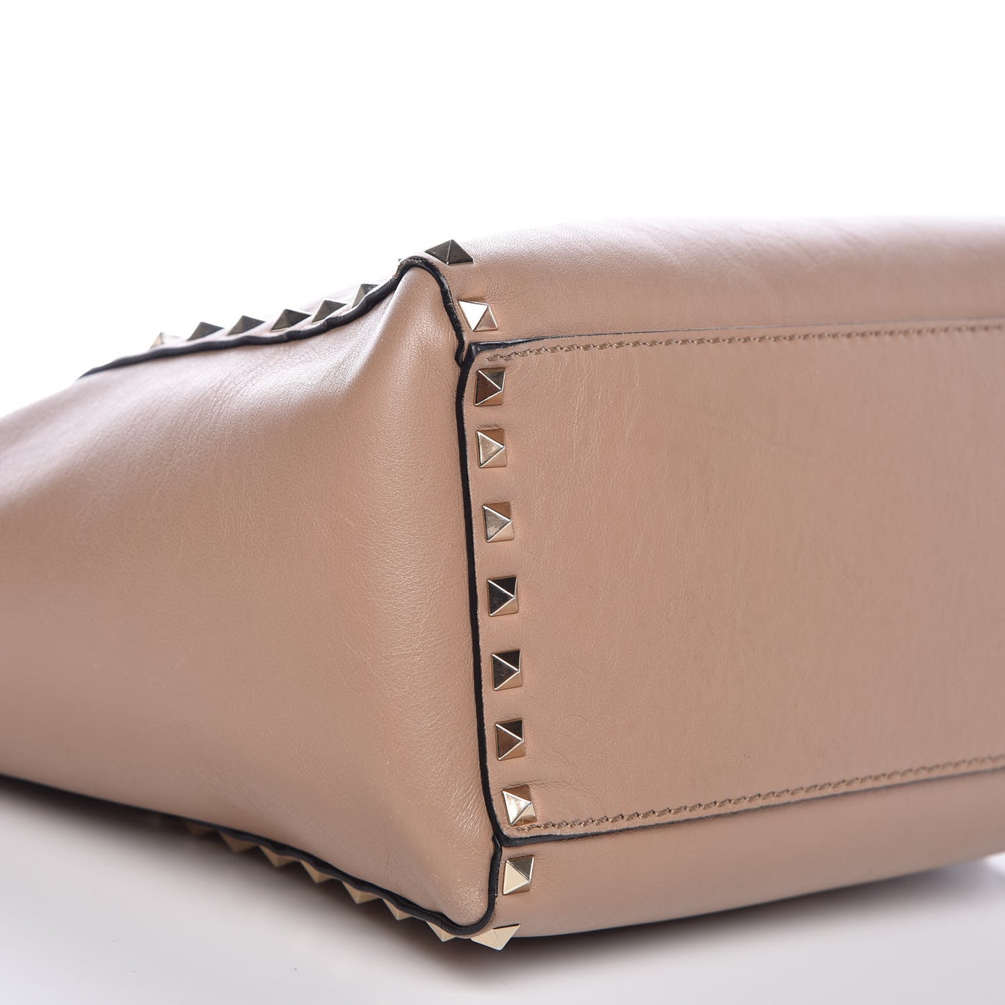 Vitello Rockstud Double Handle Tote Alpaca