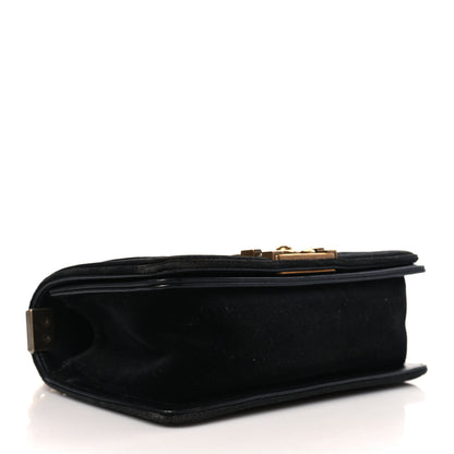 Chanel Velvet Chevron Quilted Small Boy Flap Black 4 of 9
