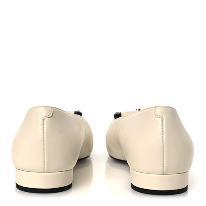 Chanel Lambskin Turnlock CC Ballet Flats 36 Ivory Black 6 of 11