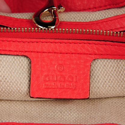 Gucci Pebbled Calfskin Medium Soho Chain Shoulder Bag Begonia Pink 6 of 7