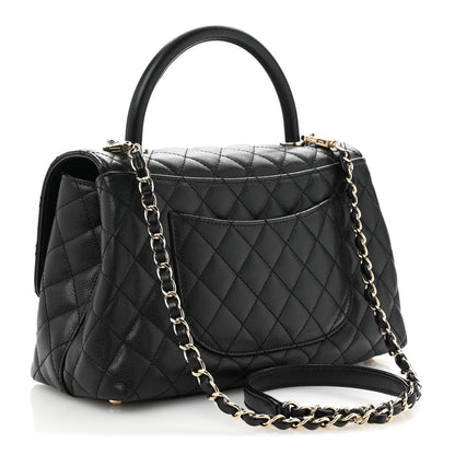 Chanel Caviar Quilted Small Coco Handle Flap Black 3 of 11