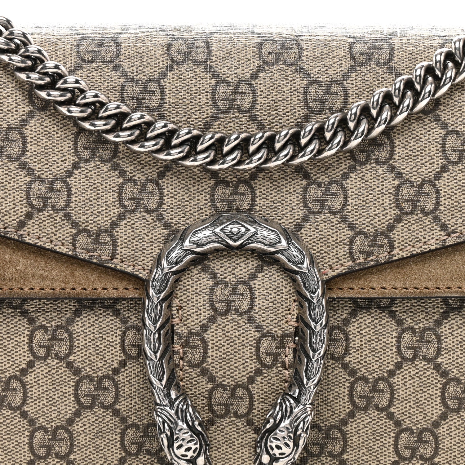 Gucci GG Supreme Monogram Small Dionysus Shoulder Bag Taupe 8 of 17