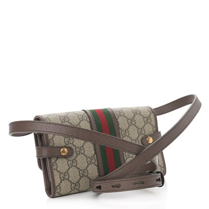 Gucci GG Supreme Monogram Web Ophidia Crossbody Wallet Beige New Acero 3 of 9