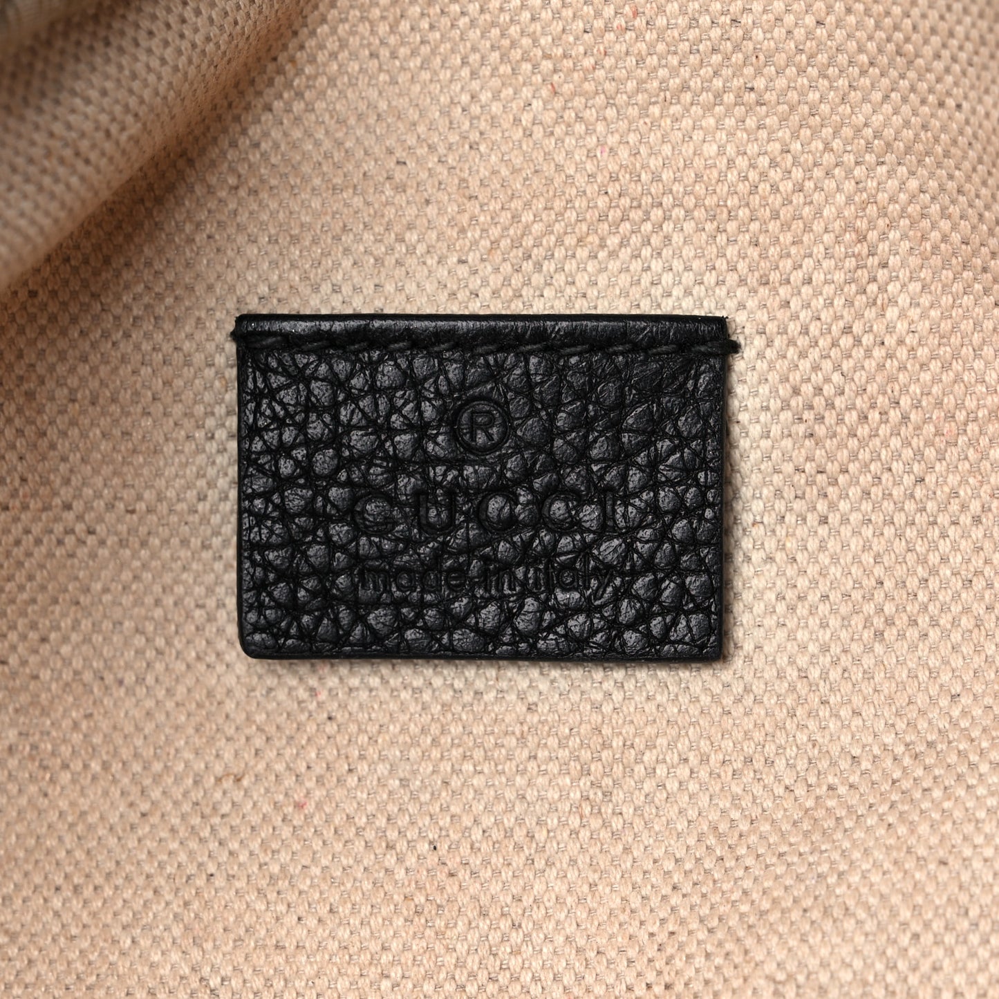 Grained Calfskin Logo Belt Bag Black