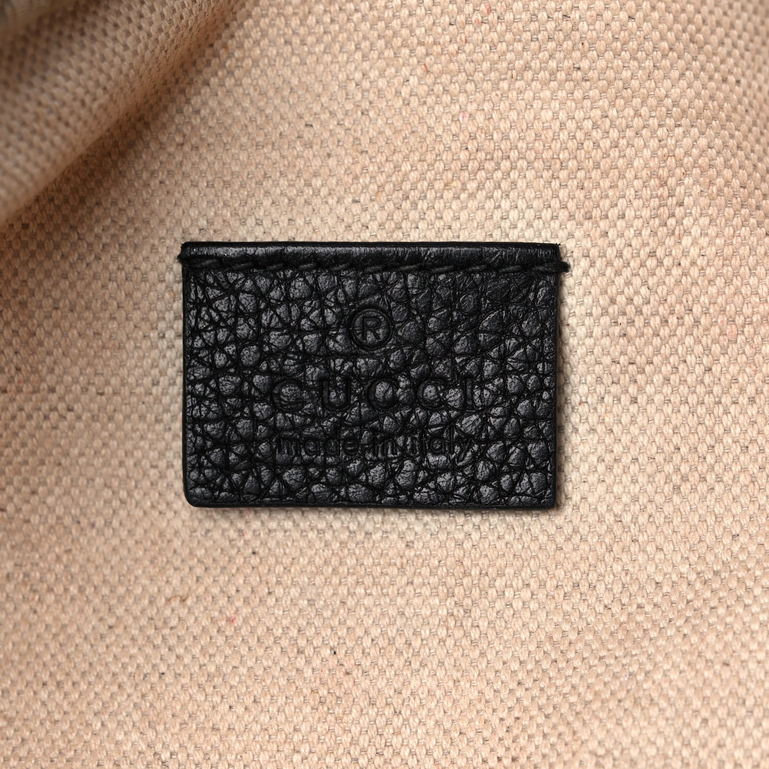 Gucci Grained Calfskin Logo Belt Bag Black 6 of 15