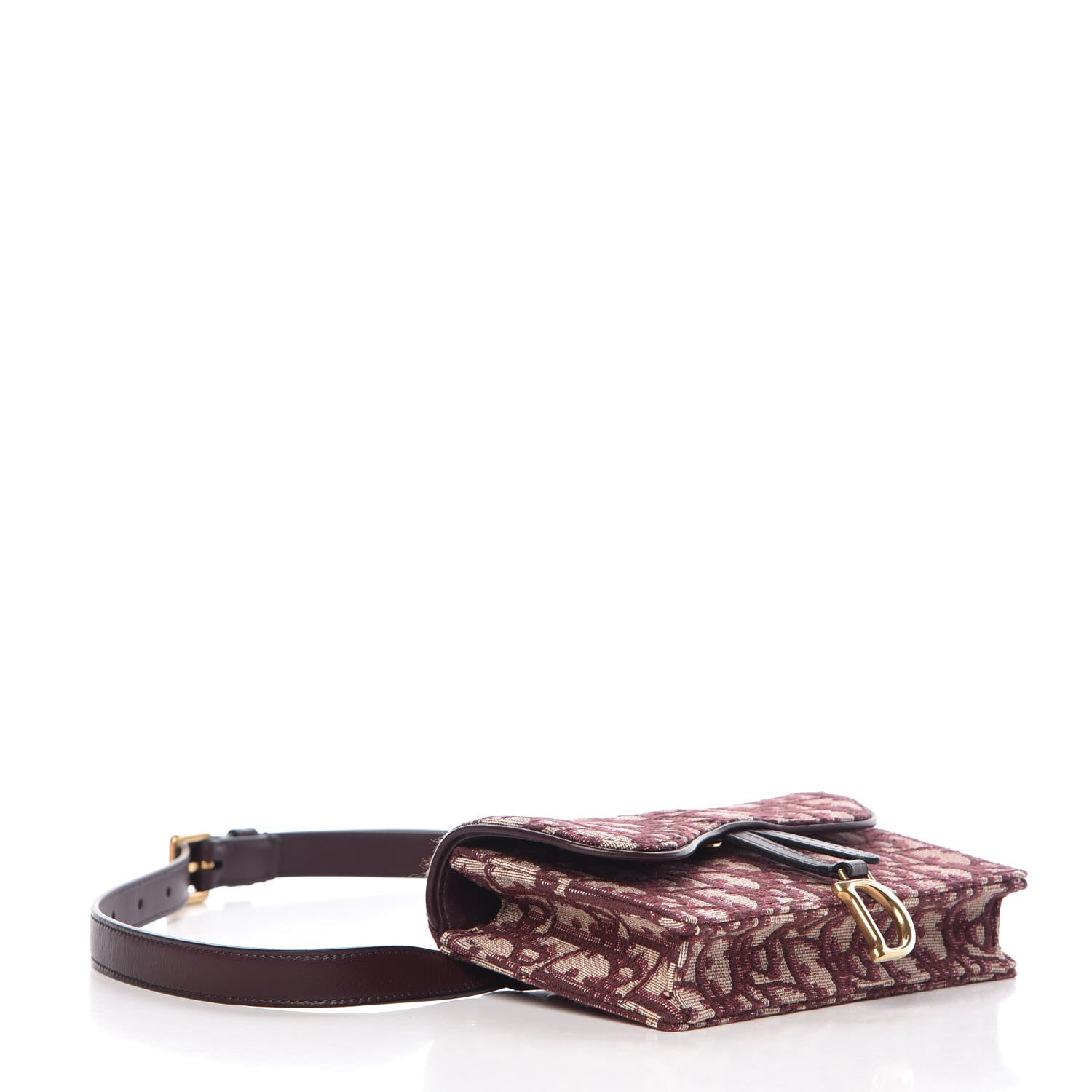 Christian Dior Oblique Saddle Belt Bag Bordeaux 4 of 9