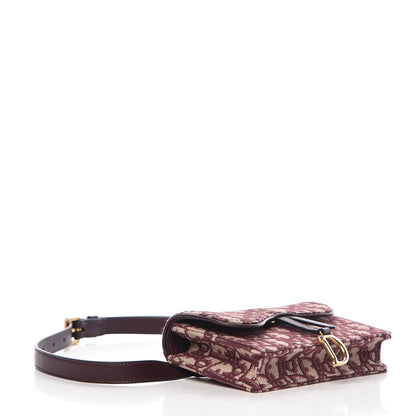 Christian Dior Oblique Saddle Belt Bag Bordeaux 4 of 9
