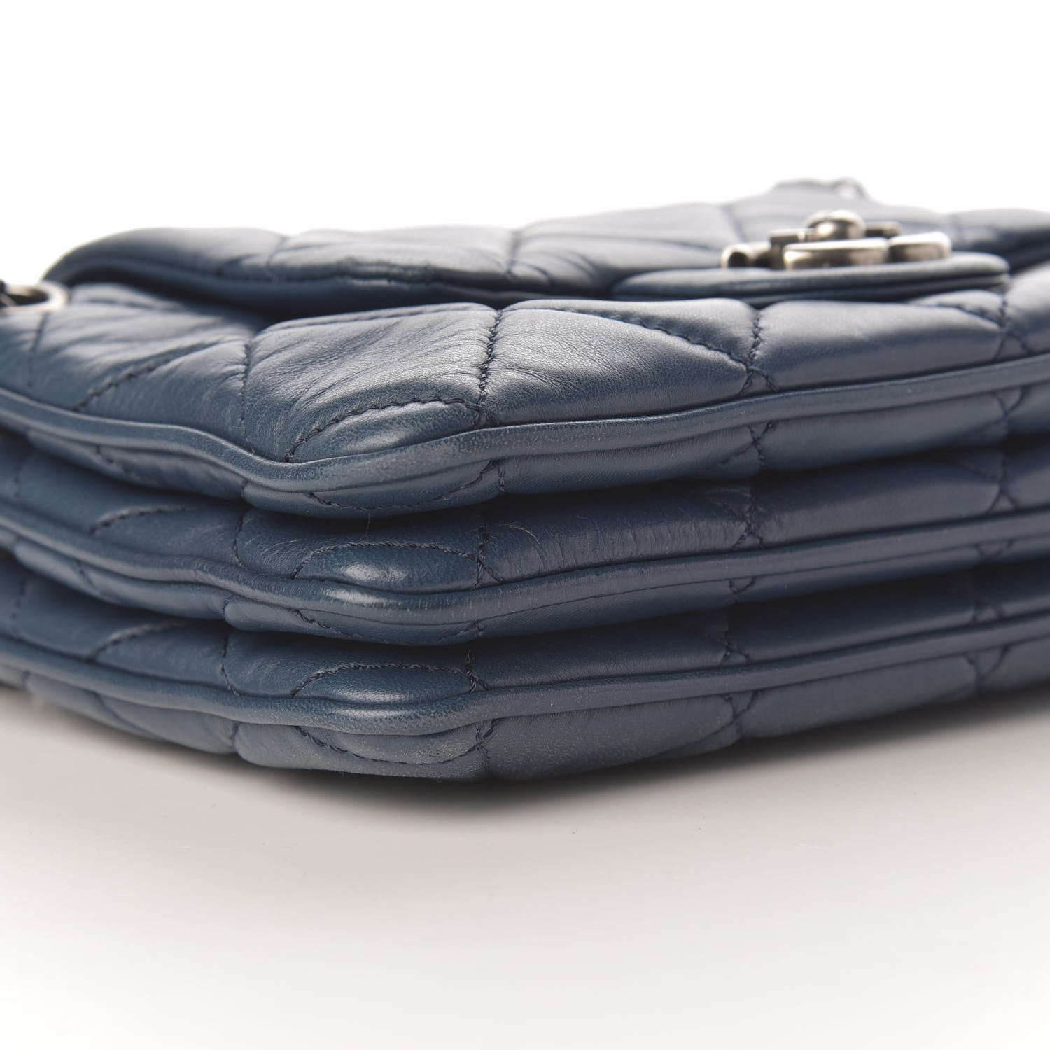 Chanel Lambskin Quilted Accordion Flap Dark Blue 5 of 9