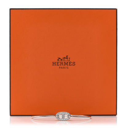 Hermes 18K White Gold Diamond PM Ronde Chaine d'Ancre Bracelet SH 6 of 6
