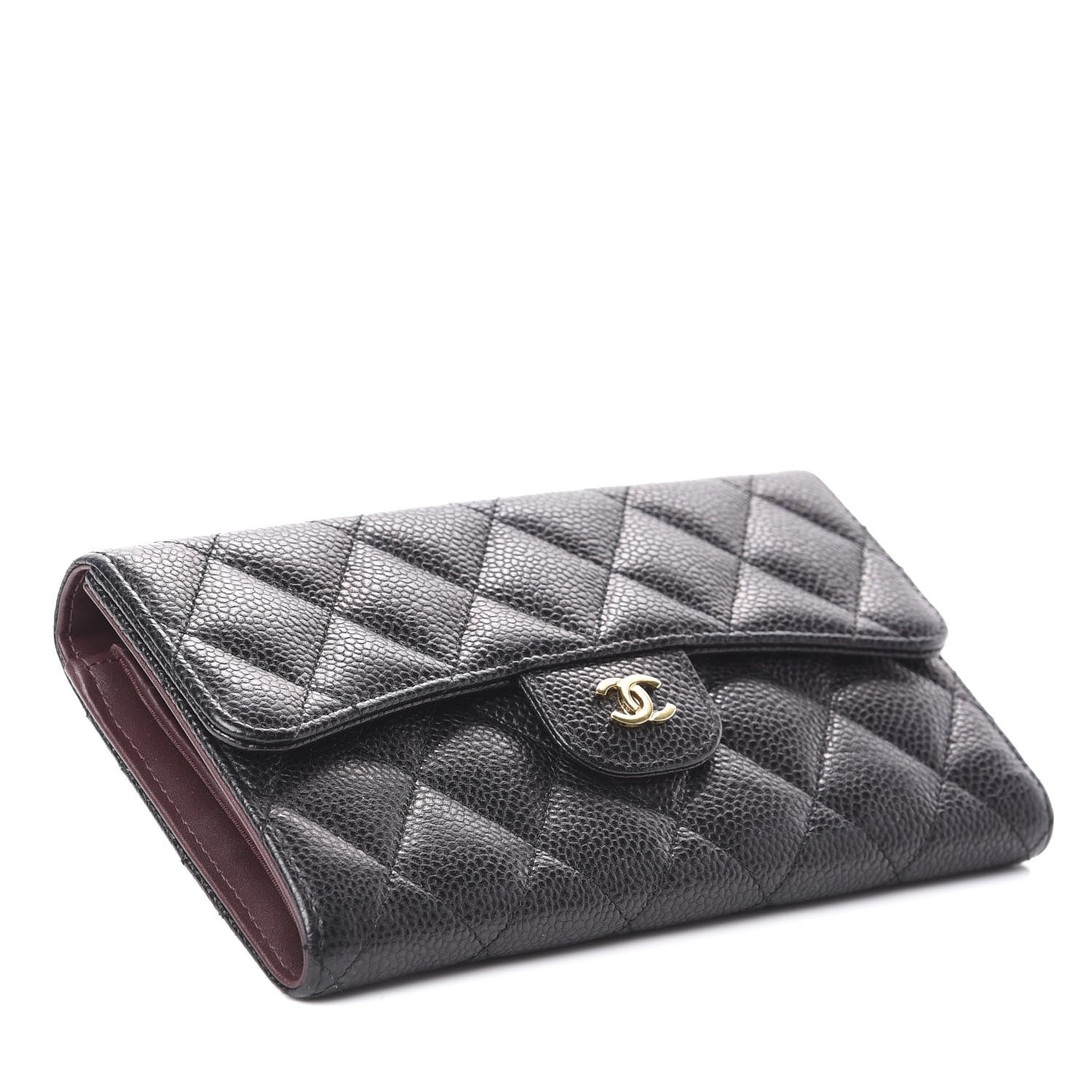Chanel Caviar Quilted Large Flap Wallet Black 4 of 7