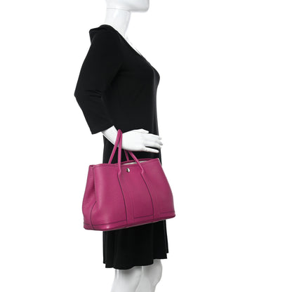 Hermes Vache Country Garden Party 30 TPM Rose Pourpre 2 of 16