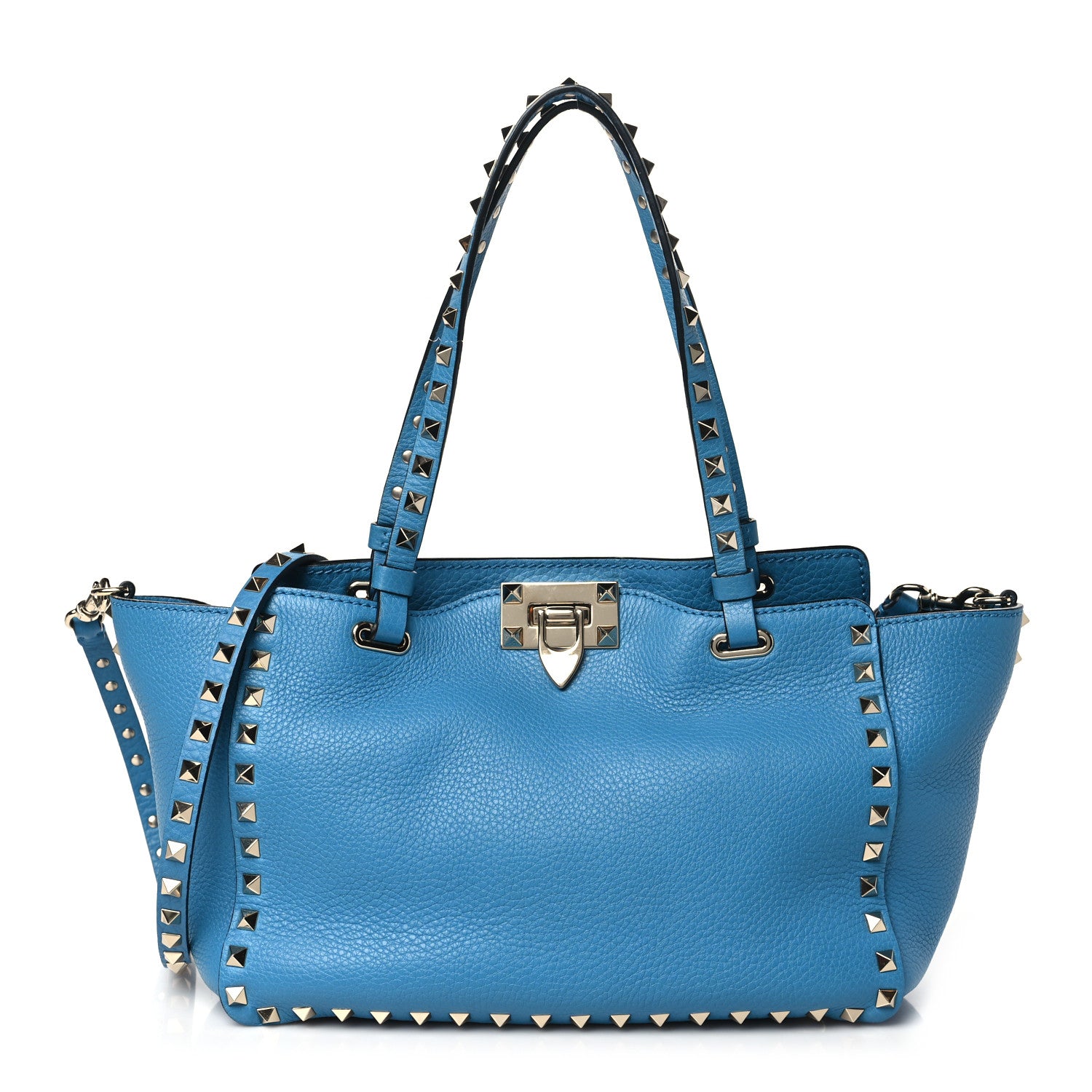 Valentino Garavani Vitello Small Rockstud Tote Parrot 1 of 9
