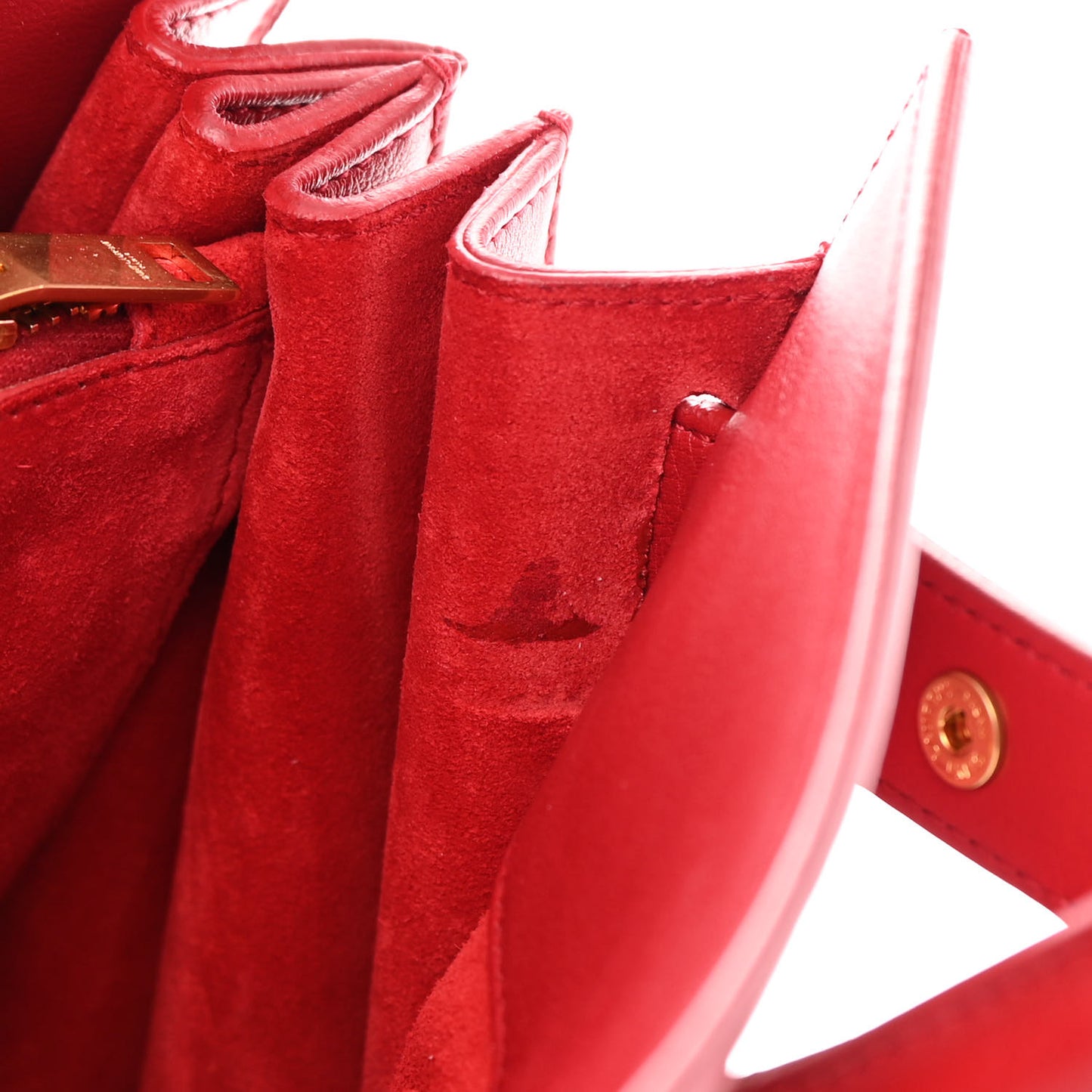 Calfskin Small Sac De Jour Lipstick Red