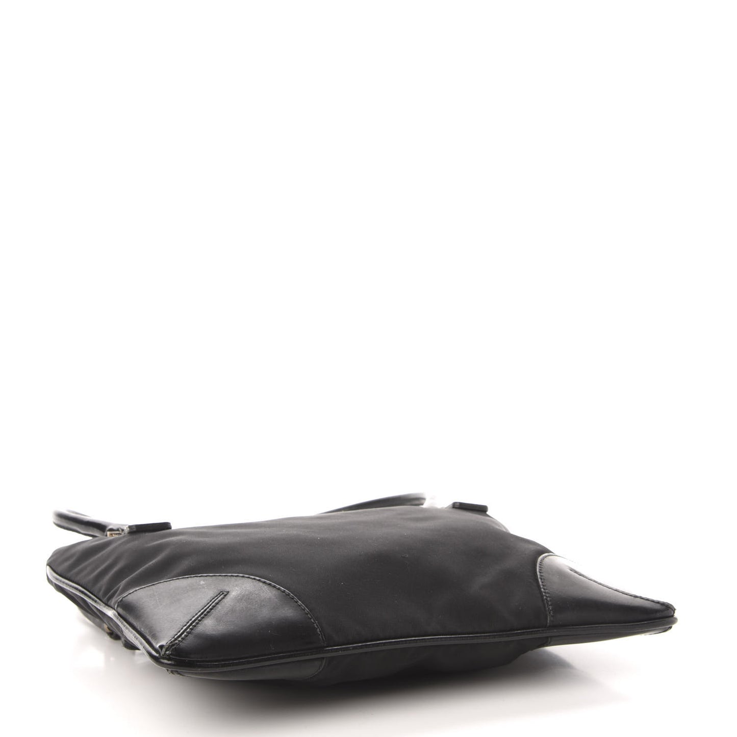 Tessuto Nylon Soft Calf Shoulder Bag Black