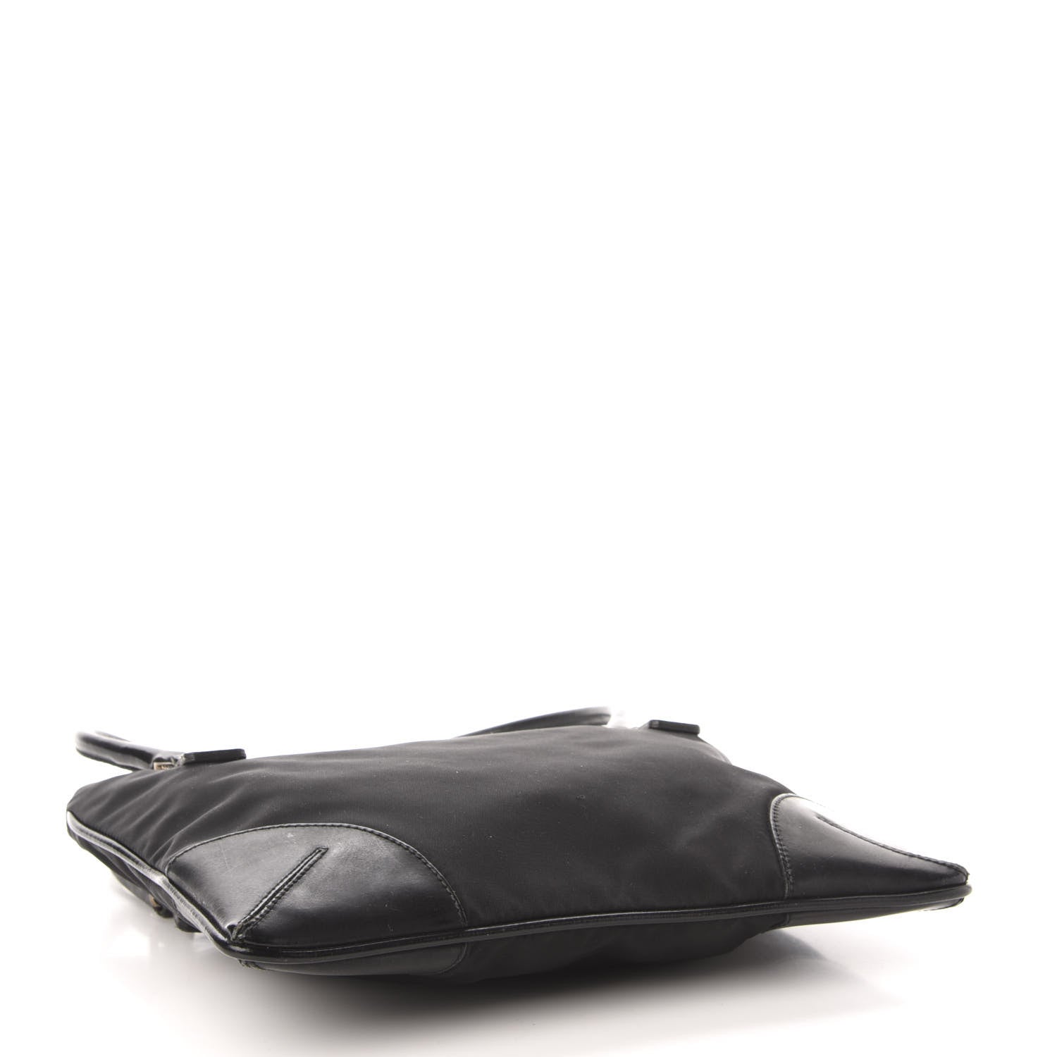 Prada Tessuto Nylon Soft Calf Shoulder Bag Black 4 of 12