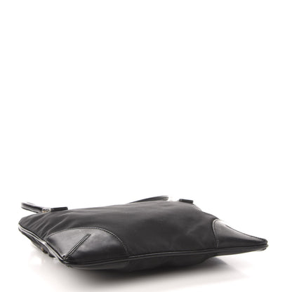 Prada Tessuto Nylon Soft Calf Shoulder Bag Black 4 of 12