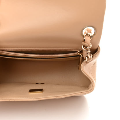 Chanel Lambskin Quilted Mini Square Flap Beige 4 of 8