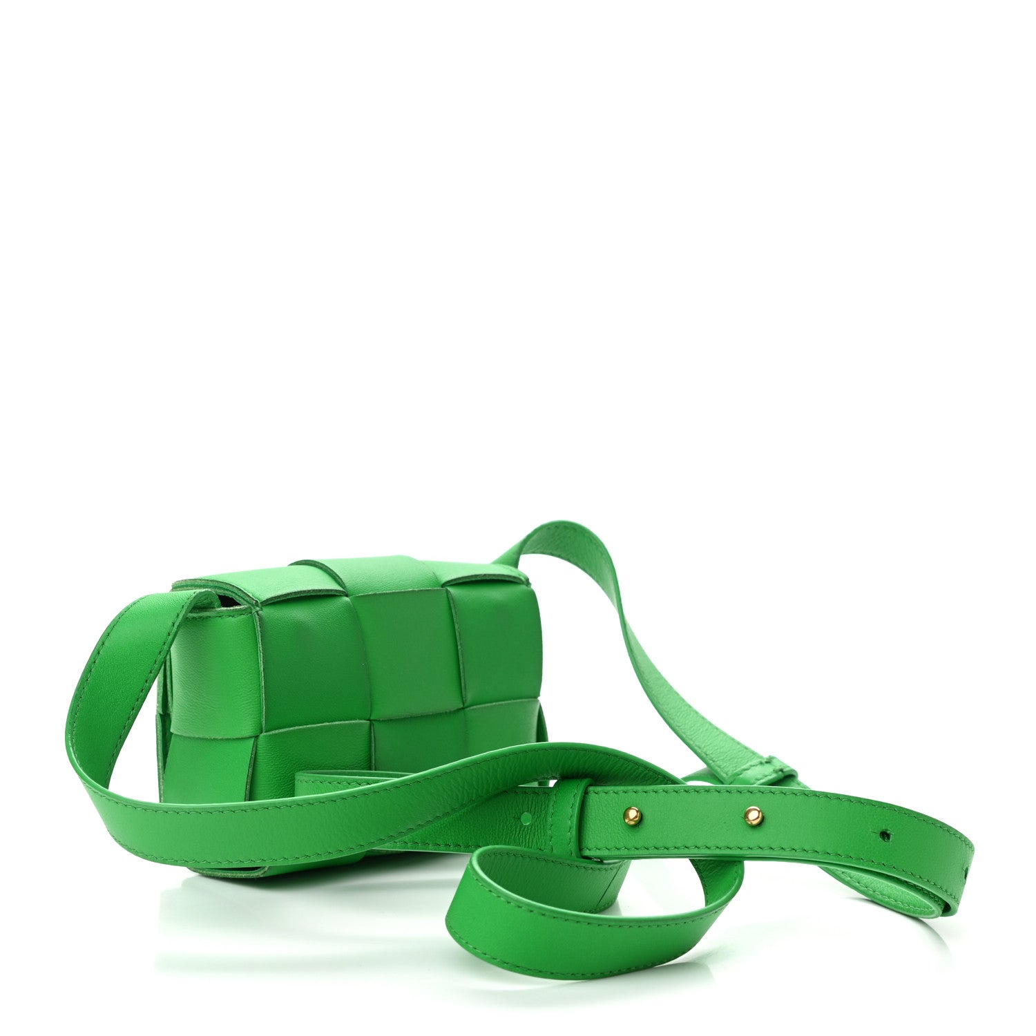 Bottega Veneta Lambskin Maxi Intrecciato Extra Mini Cassette Crossbody Bag Parakeet 2 of 8