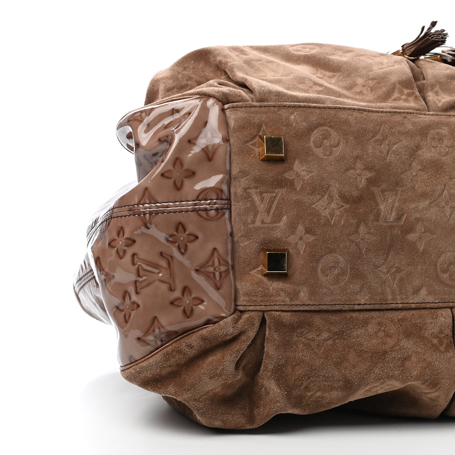 Louis Vuitton Suede Patent Monogram Irene Brown 9 of 10
