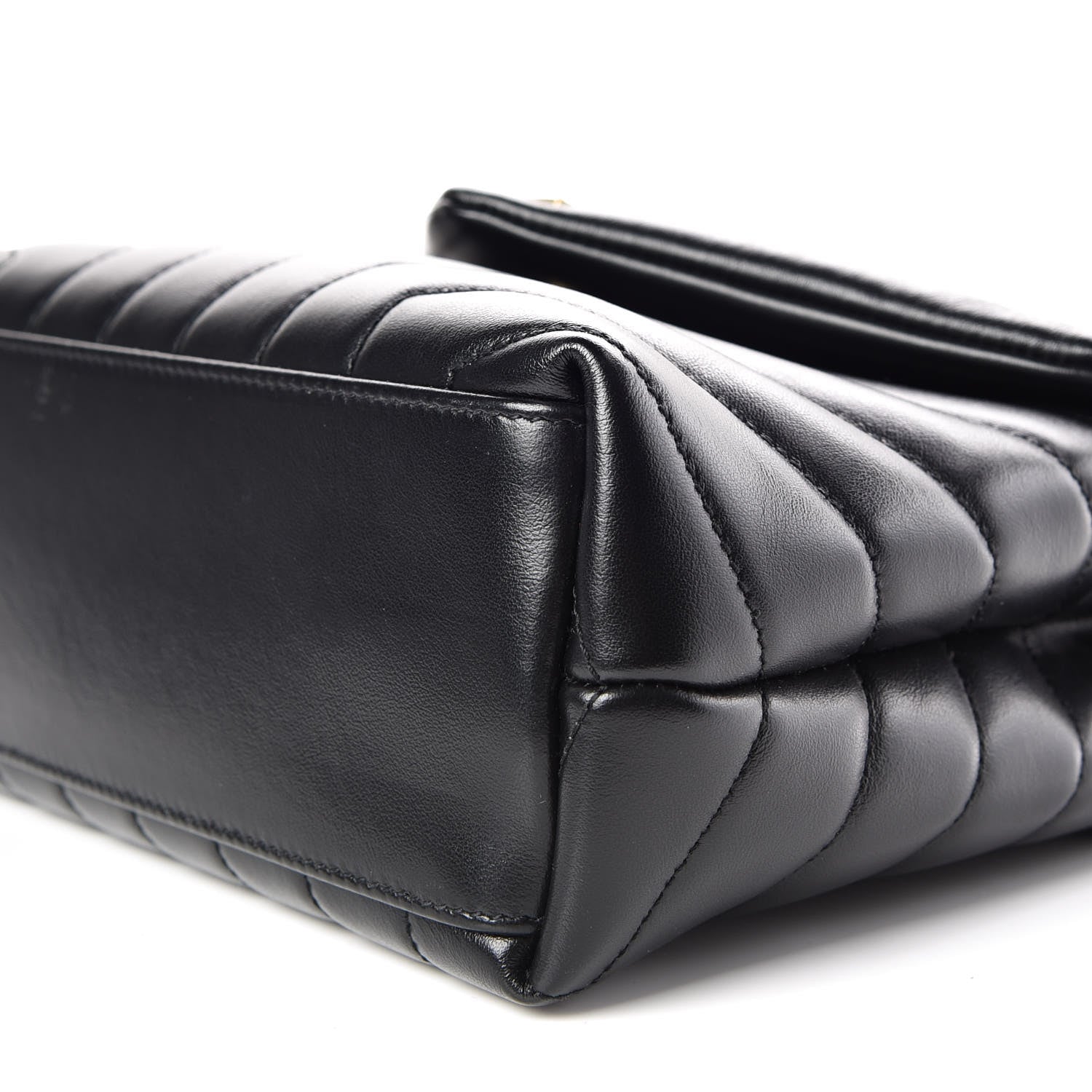 Saint Laurent Calfskin Y Quilted Monogram Small Loulou Chain Satchel Black 6 of 11