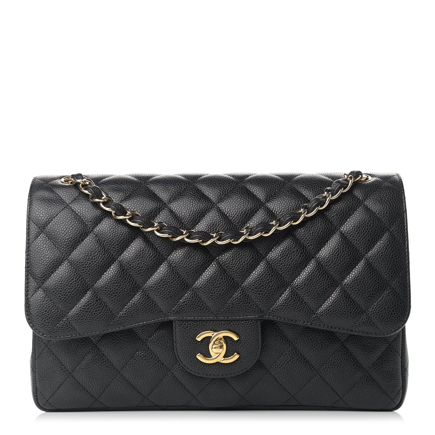 Chanel Caviar Quilted Jumbo Double Flap Black 1 of 13