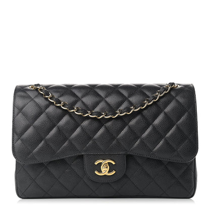 Chanel Caviar Quilted Jumbo Double Flap Black 1 of 13