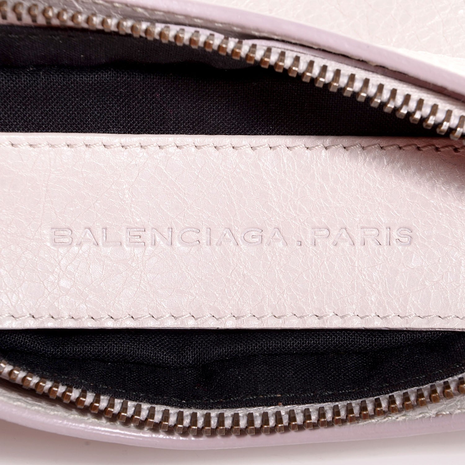 Balenciaga Agneau Classic Hardware Porte Toilette Makeup Clutch Nacre 7 of 10