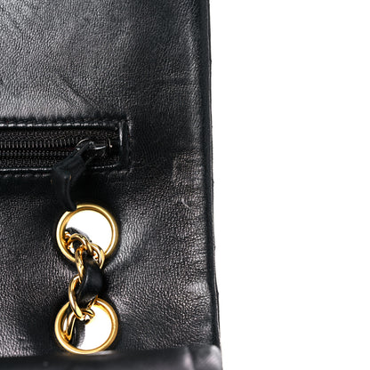 Chanel Lambskin Quilted Medium Double Flap Black 15 of 19