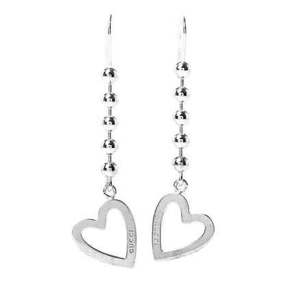 Gucci Sterling Silver Heart Drop Earrings 1 of 4
