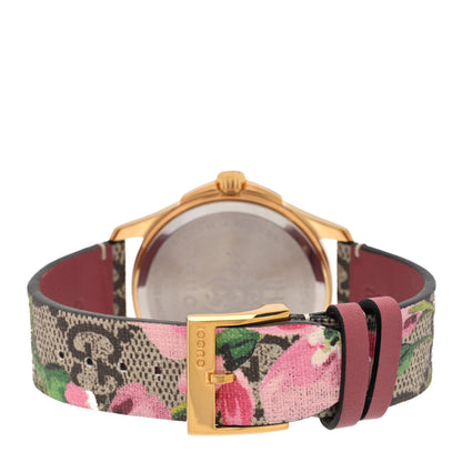 Gucci Stainless Steel Canvas 38mm G-Timeless Supreme GG Blooms Quartz Watch Brown 3 of 4