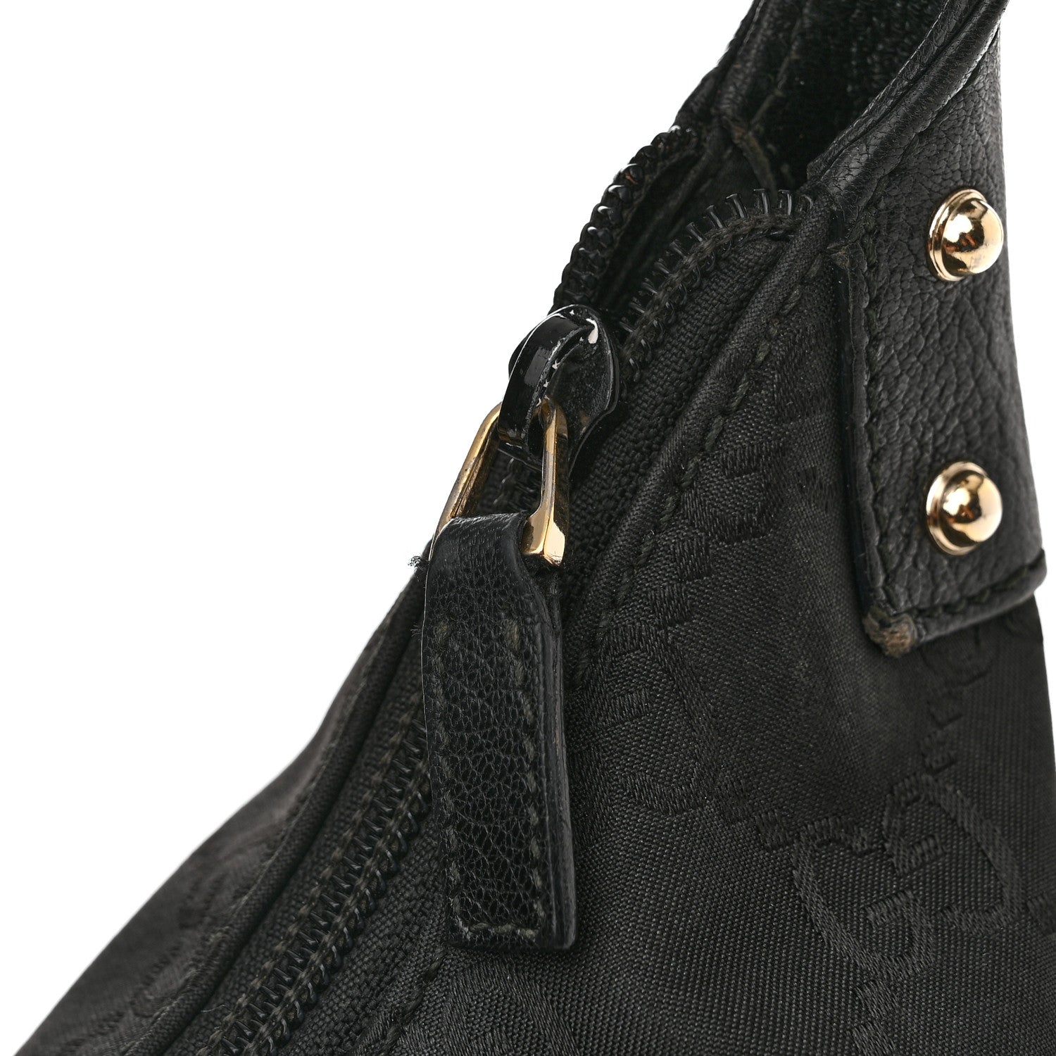 Gucci Nylon Monogram Small Hobo Black 15 of 16