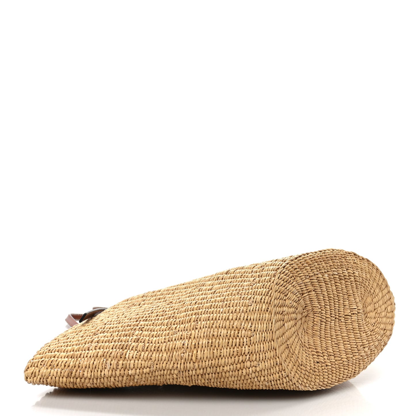Calfskin Raffia Paulas Ibiza Small Basket Tote Bag Natural Tan