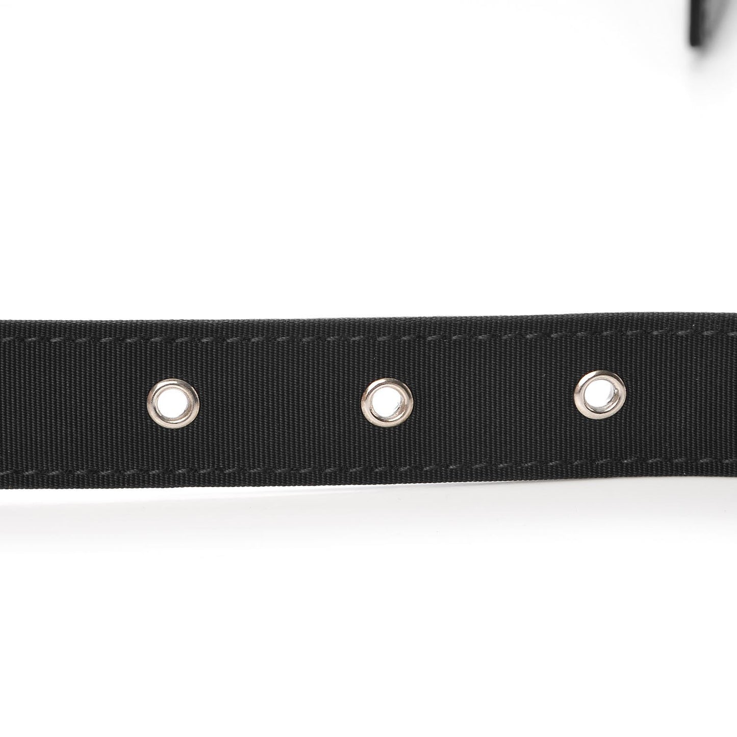 Grosgrain Lambskin Crystal Baguette Logo Belt 85 34 Black