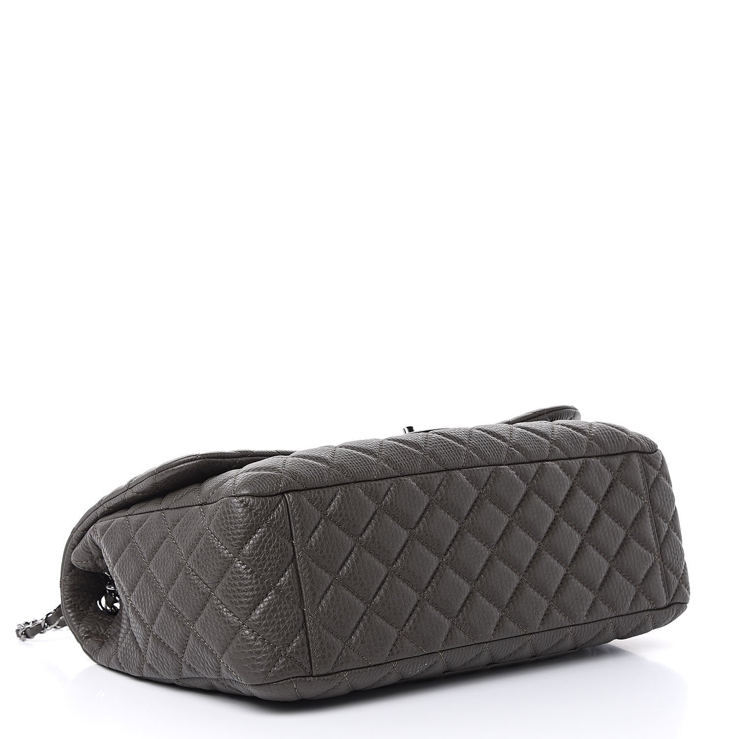 Chanel Calfskin Quilted Small XXL Travel Flap Bag Khaki 4 of 10