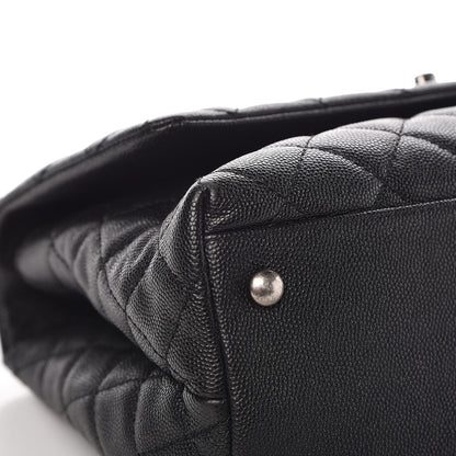 Chanel Caviar Lizard Quilted Small Coco Handle Flap Black 8 of 11