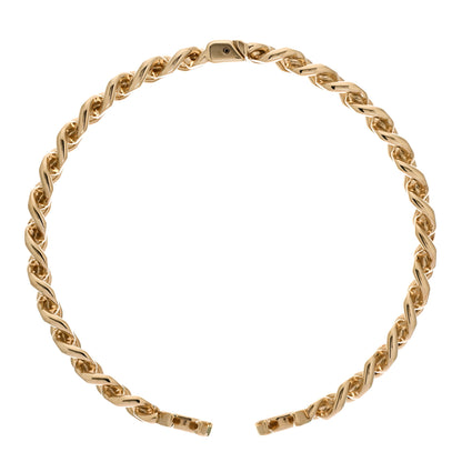 Chanel Metal CC Chain Link Choker Necklace S Gold 4 of 6