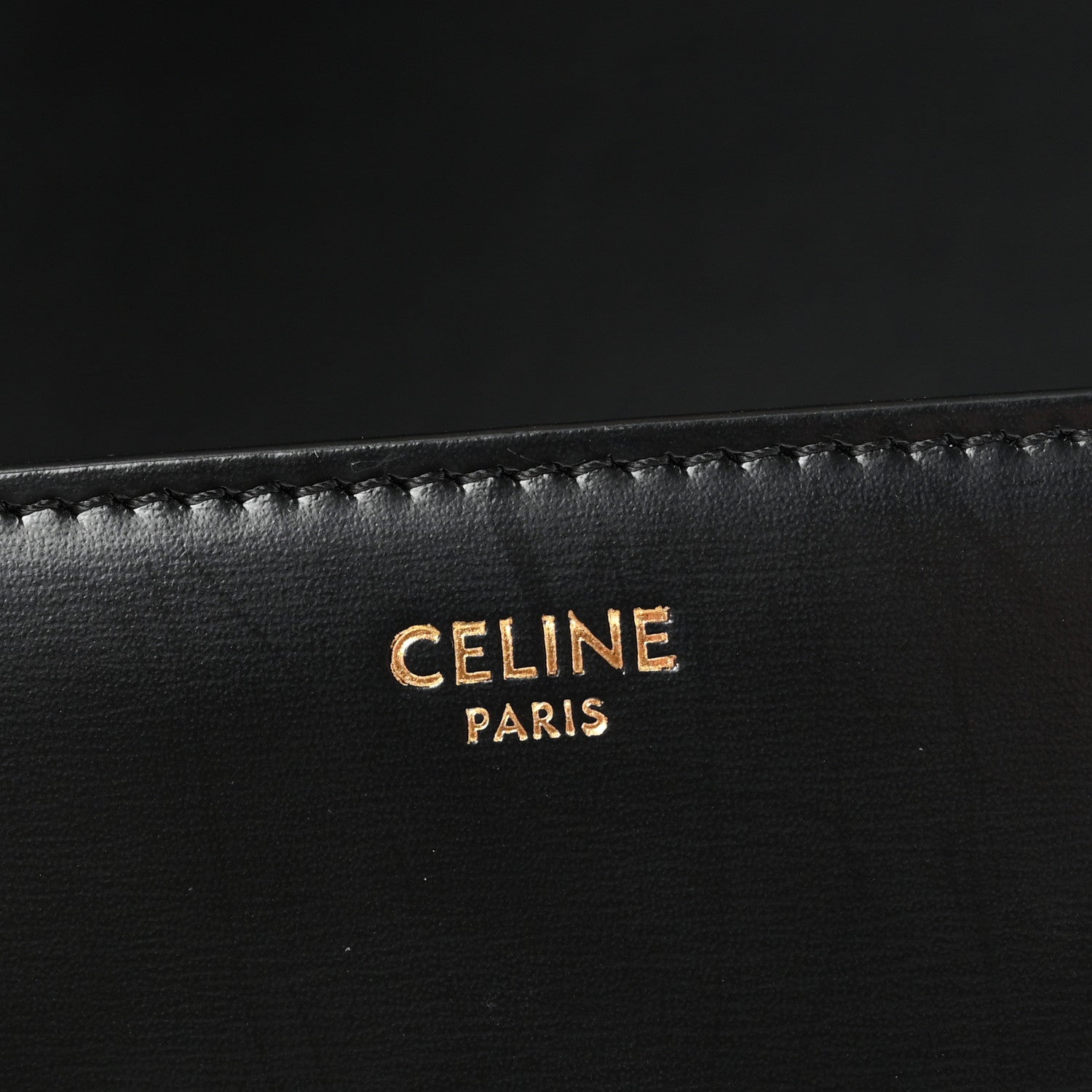 Celine Shiny Calfskin Medium Triomphe Black 5 of 9