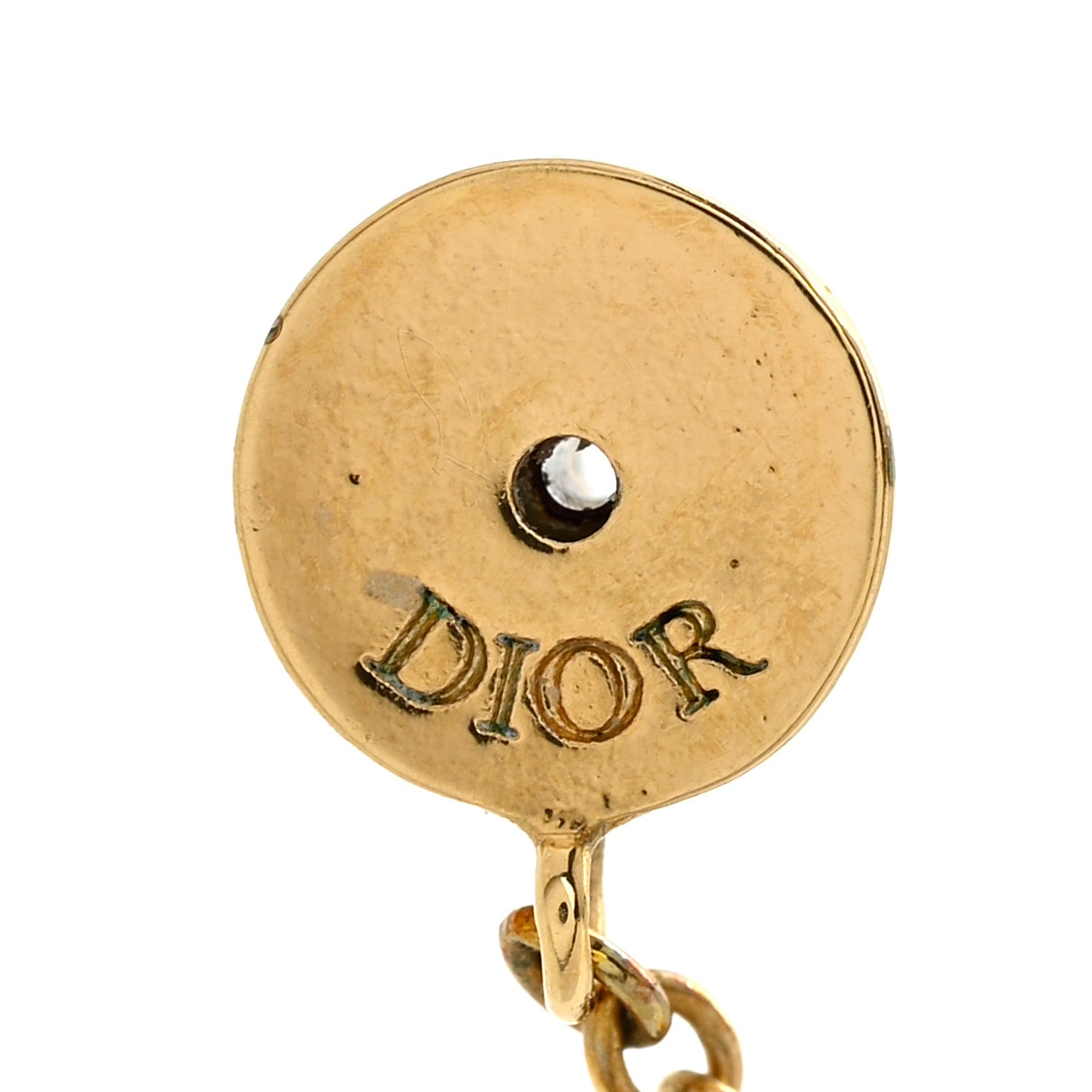 Christian Dior Pearl Drop Earrings Gold 4 of 4