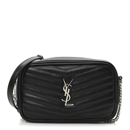 Saint Laurent Calfskin Matelasse Monogram Mini Lou Camera Bag Black 1 of 10