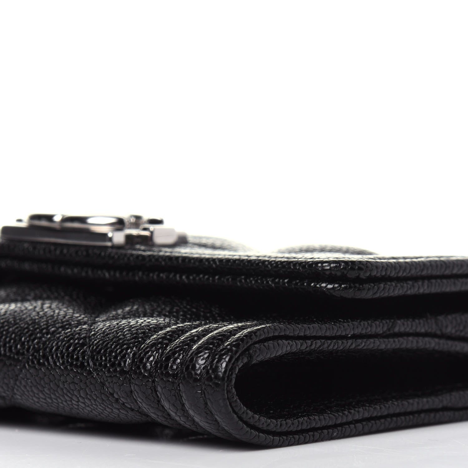 Chanel Caviar Quilted Boy Flap Card Holder Black 10 of 12